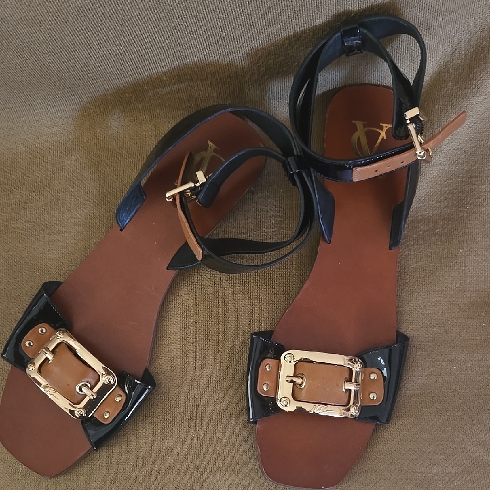 Stylish Black and Brown Sandals